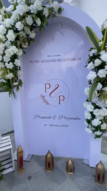 Reception Table Setup Décor at Rabi Mahal