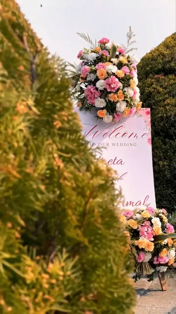Wedding Entrance Décor at Mountain Glory Forest Resort & Spa