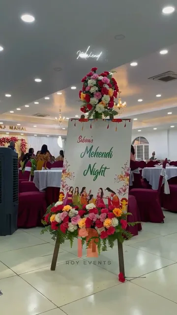 Mehndi Entrance Décor at Taj Mahal Event Center